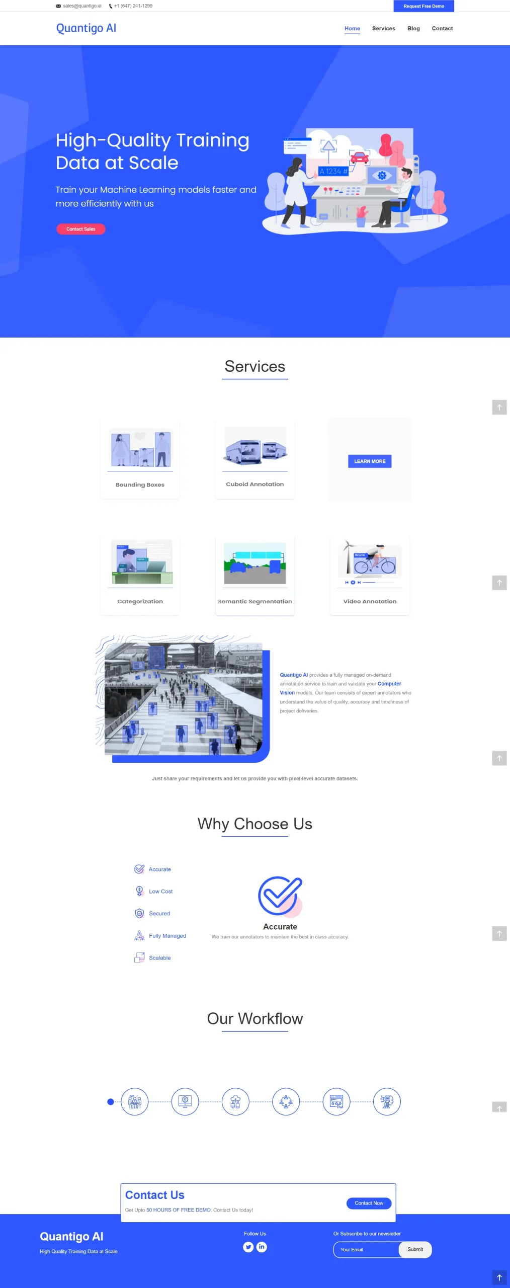Quantigo AI website preview